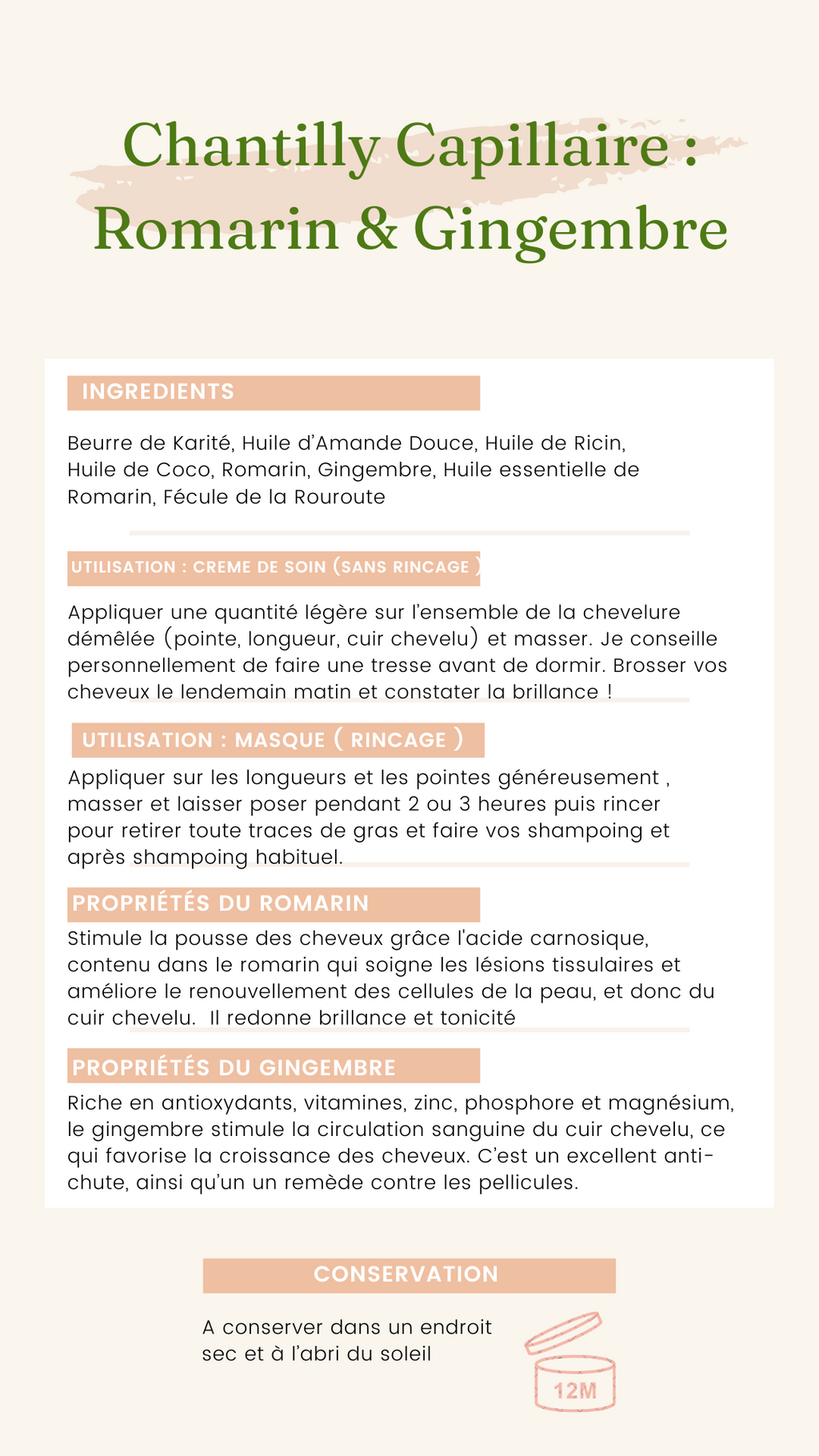 Hair Chantilly: Rosemary &amp; Ginger