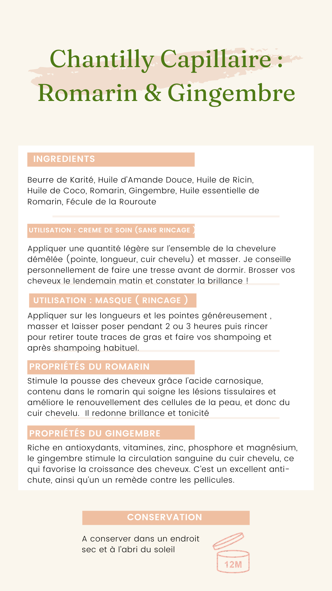 Chantilly Capillaire : Romarin & Gingembre